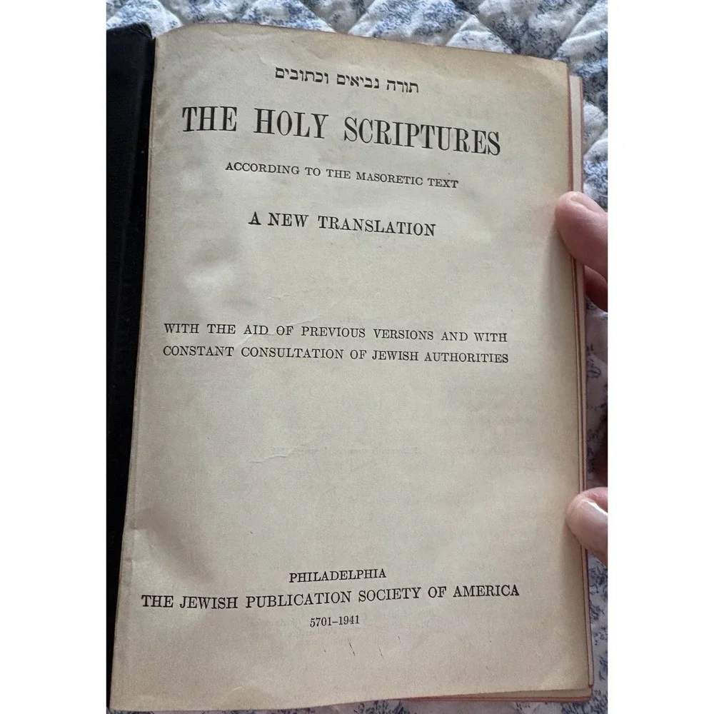Rare THE HOLY SCRIPTURES Masoretic Text 1941 Jewish Publication Society VINTAGE